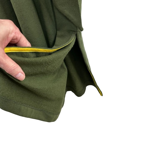 Anthropologie Thalia  Dress Size Small Moss Green Belt Waist Lagenlook Midi NWT - Picture 11 of 14